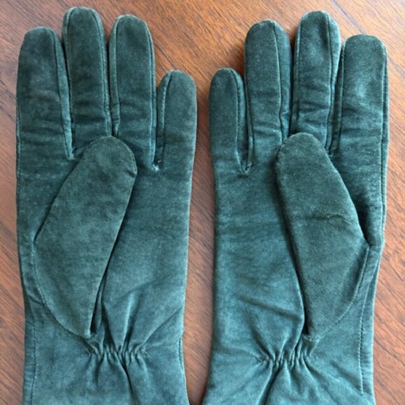 3M Thinsulate Outdoor Classic Casual Pig Suede Leather Gloves Green Sz M - Picture 2 of 8